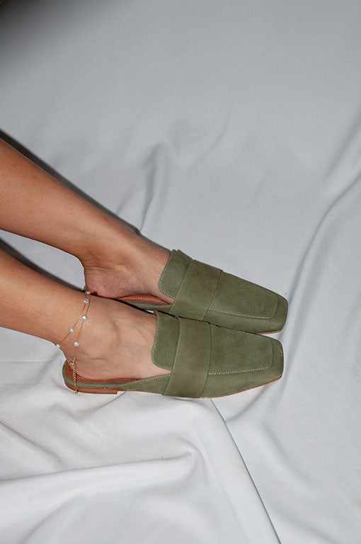 The Major Mule - Khaki Leather