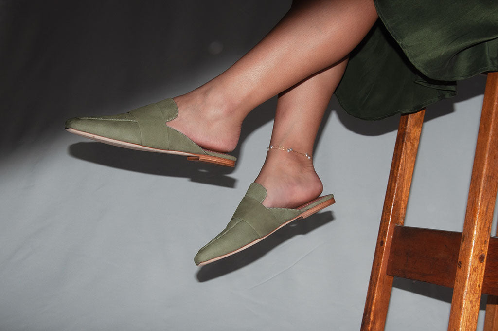 The Major Mule - Khaki Leather